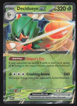 Decidueye ex #12/88 Holofoil