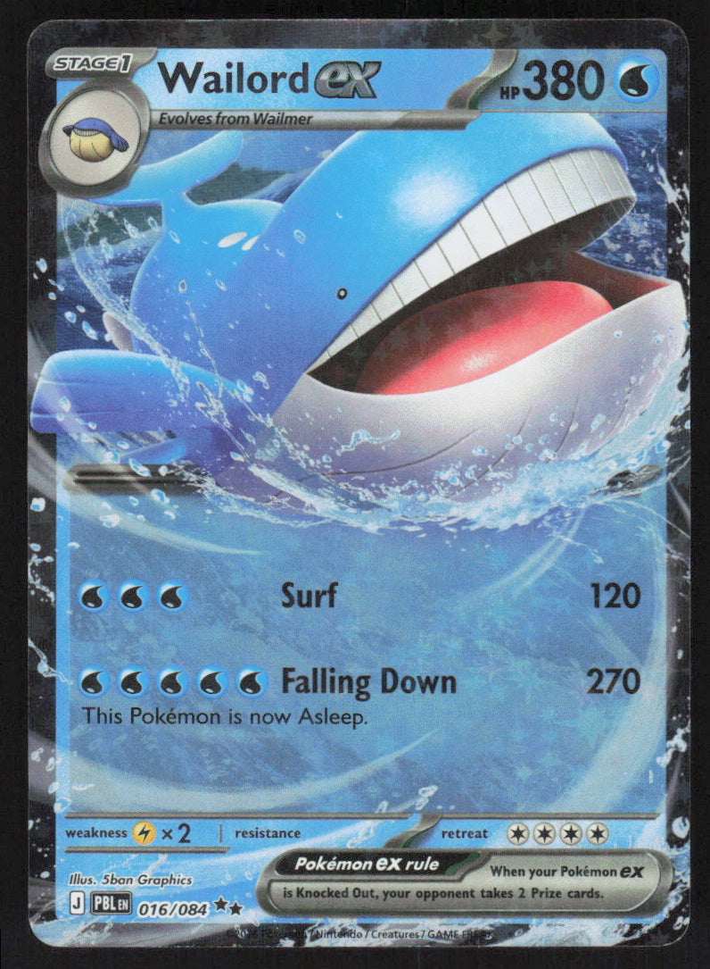 Wailord ex #16/84 Holofoil