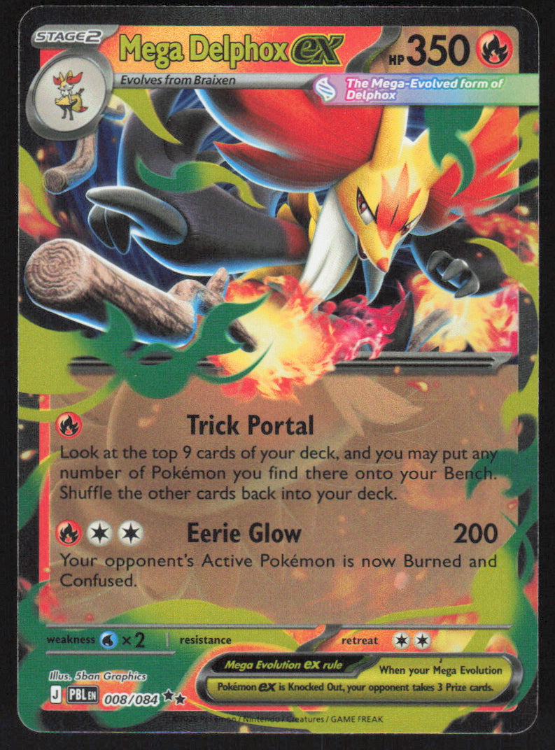 Mega Delphox ex #8/84 Holofoil