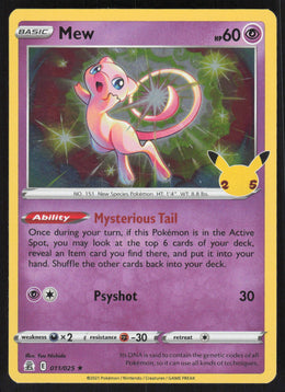 Mew #11/25 Holofoil