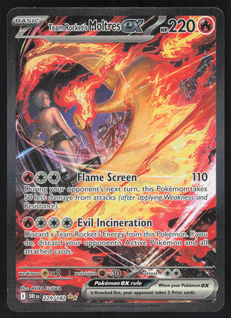 Team Rocket's Moltres ex #229/182 Holofoil