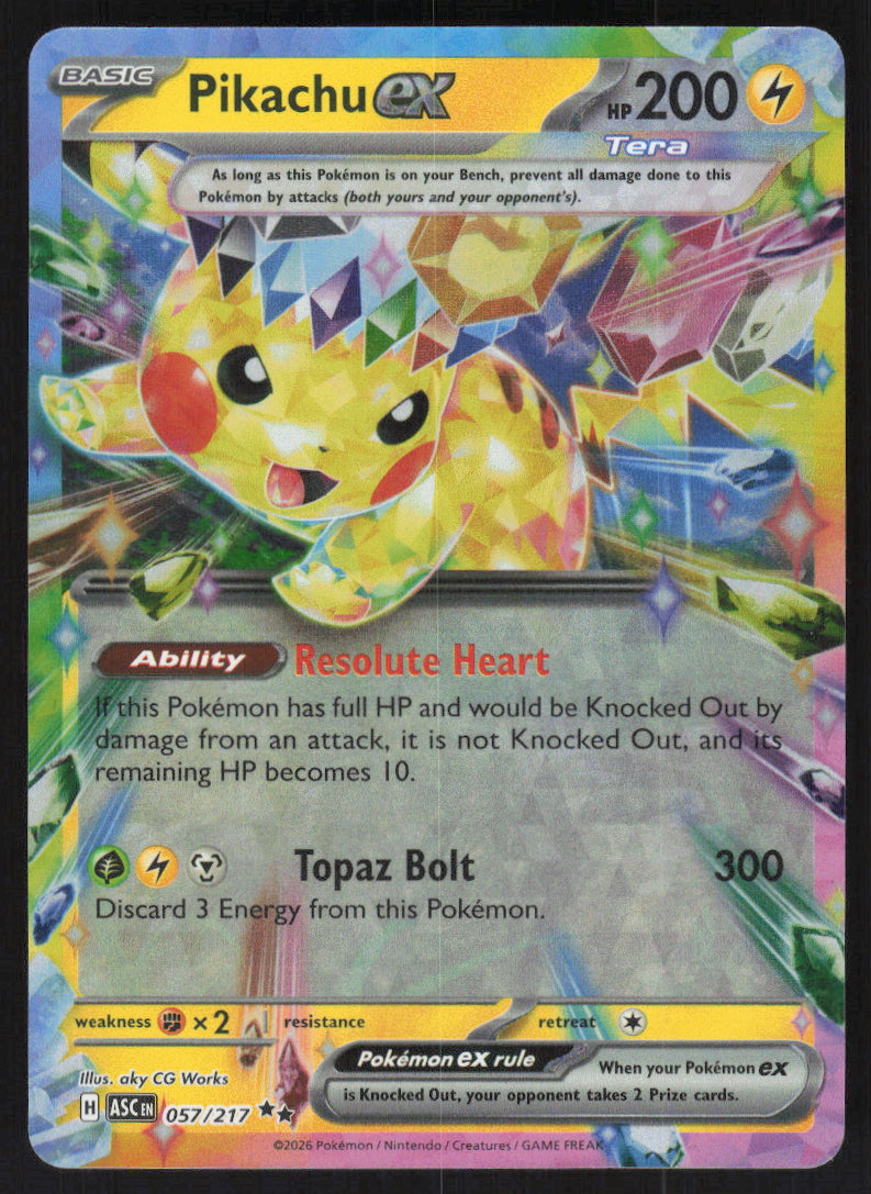 Pikachu ex #57/217 Holofoil