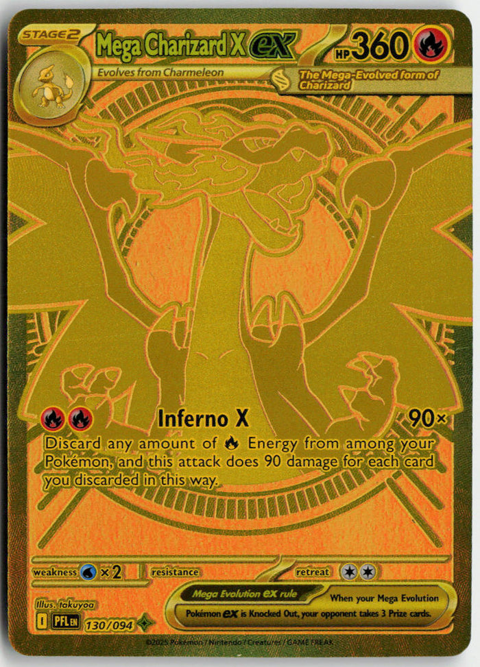 Mega Charizard X ex - Phantasmal Flames #130/94 - Near Mint - Normal