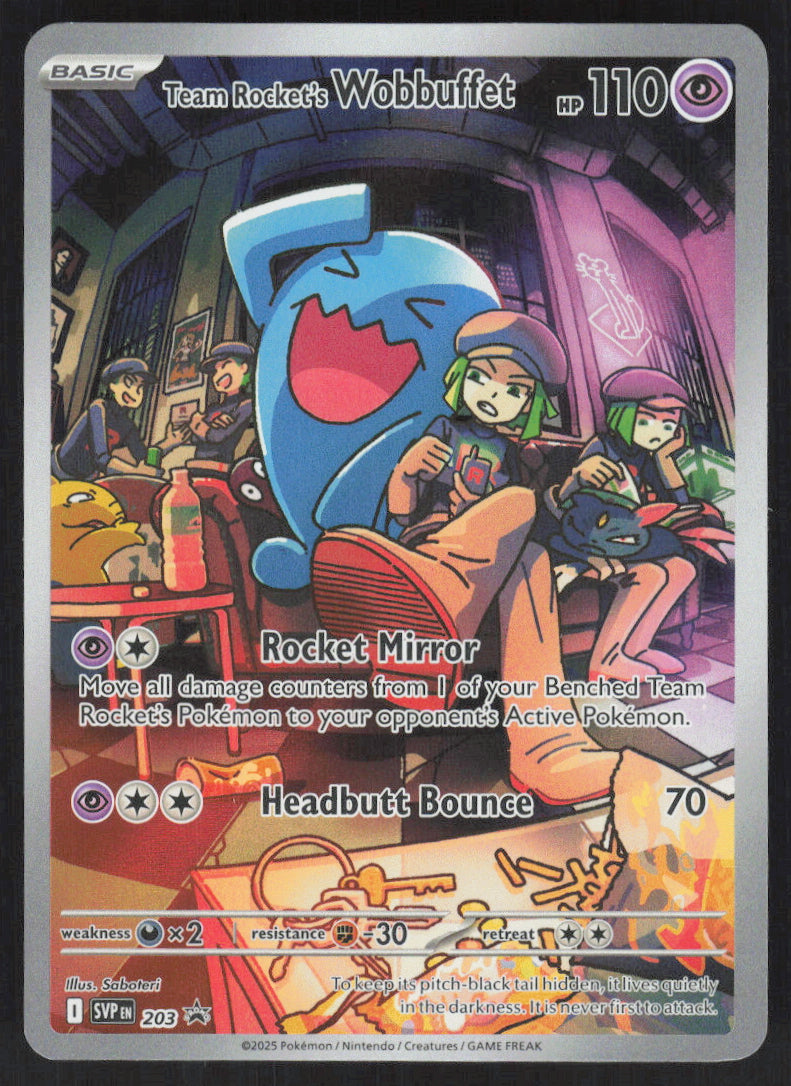 Team Rocket's Wobbuffet #203/225 Holofoil