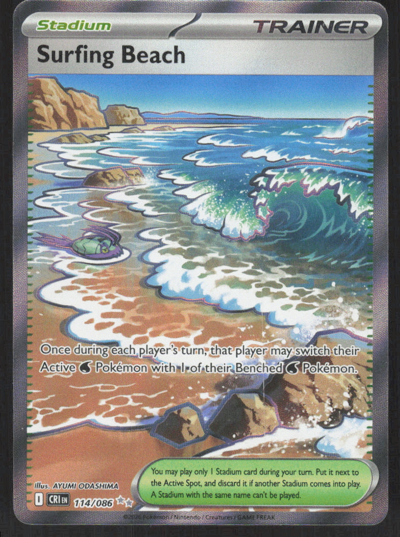 Surfing Beach #114/86 Holofoil