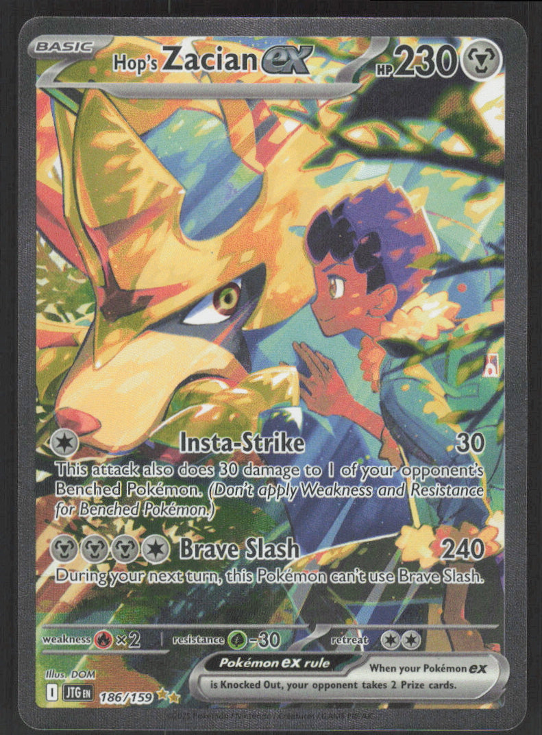 Hop's Zacian ex #186/159 Holofoil