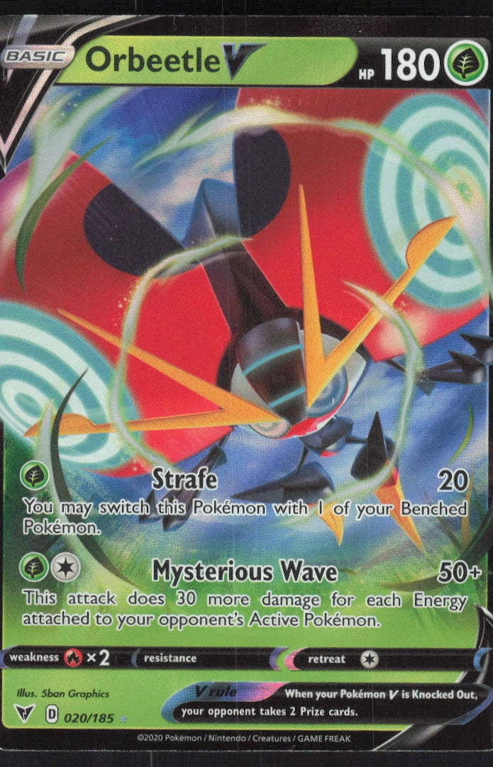 Orbeetle V #20/185 Holofoil