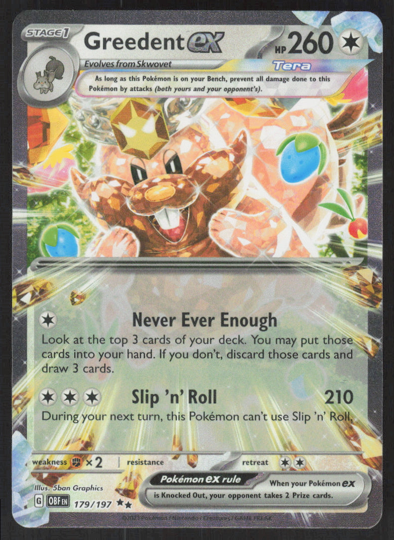 Greedent ex #179/197 Holofoil