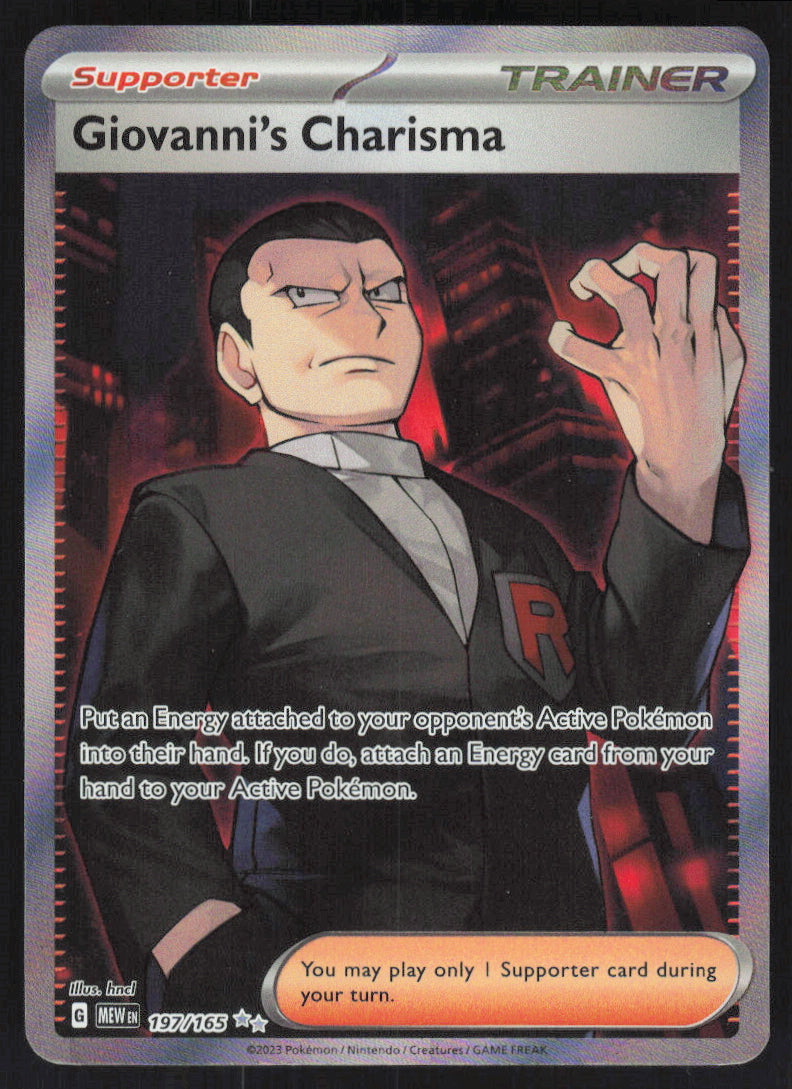 Giovanni's Charisma #197/165 Holofoil