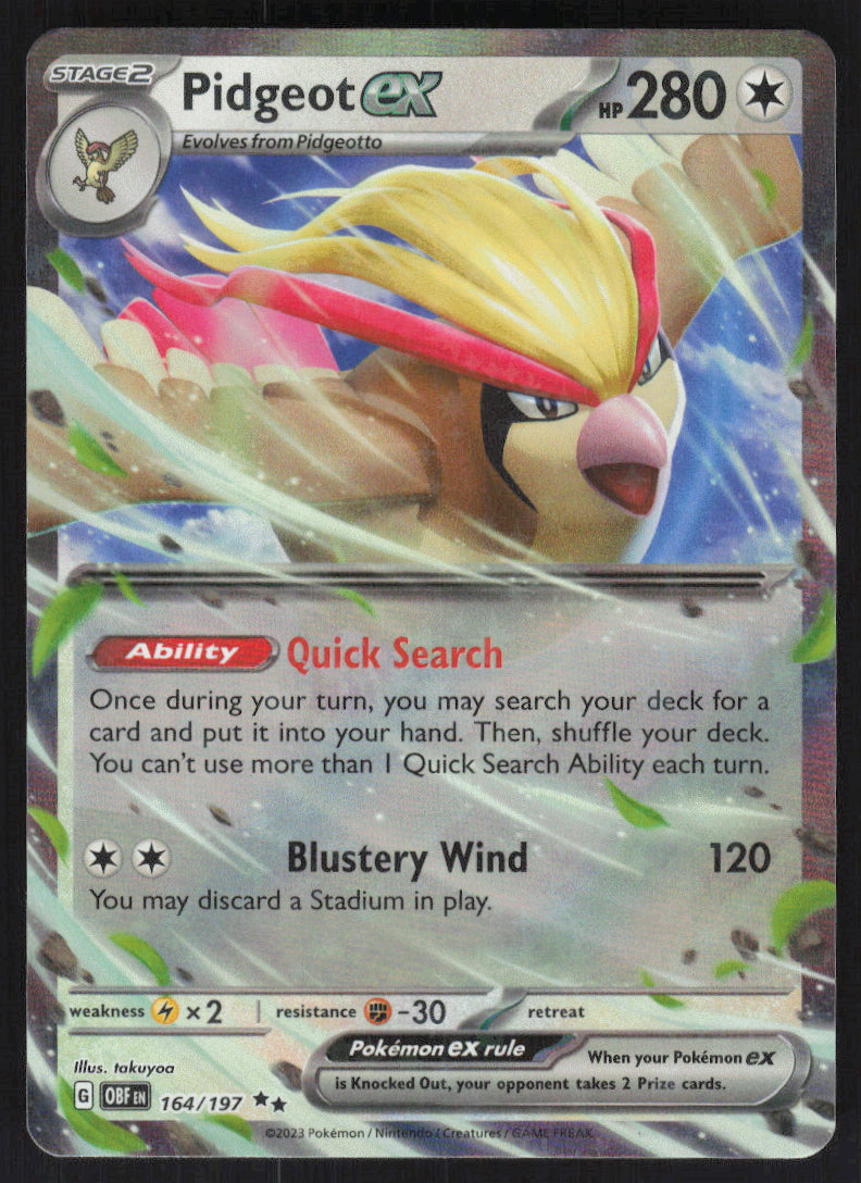 Pidgeot ex #164/197 Holofoil