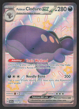 Paldean Clodsire ex #219/91 Holofoil