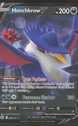 Honchkrow V #88/172 Holofoil