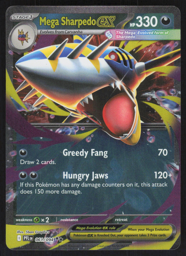 Mega Sharpedo ex #61/94 Holofoil