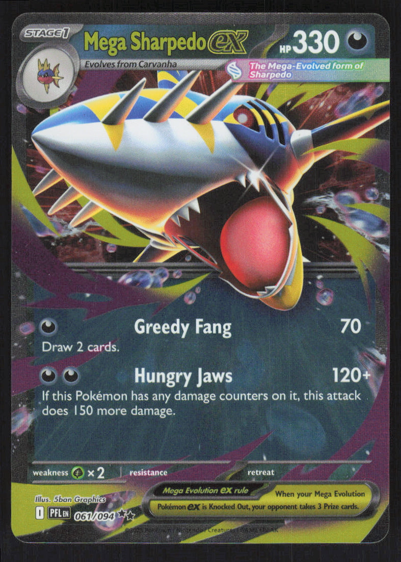 Mega Sharpedo ex #61/94 Holofoil