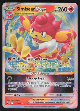 Simisear VSTAR #23/159 Holofoil