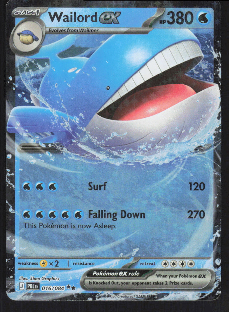 Wailord ex #16/84 Holofoil
