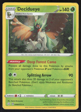 Decidueye #8/72 Holofoil