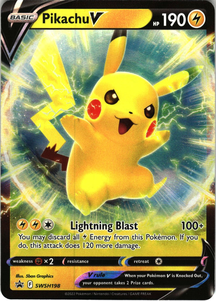 Pikachu V - SWSH Black Star Promos #SWSH198/307 - Near Mint - Holofoil