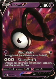 Unown V - Silver Tempest #065/195 - Near Mint - Holofoil