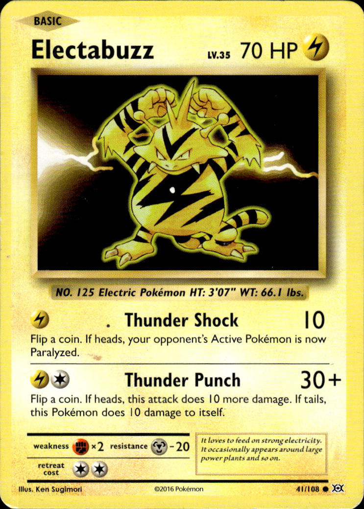 Electabuzz - #41/108 - Near Mint - Normal