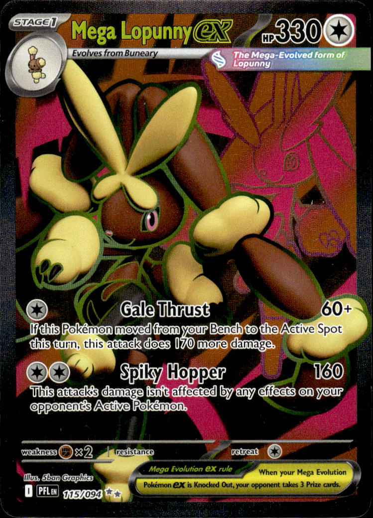 Mega Lopunny ex - Phantasmal Flames #115/94 - Near Mint - Normal