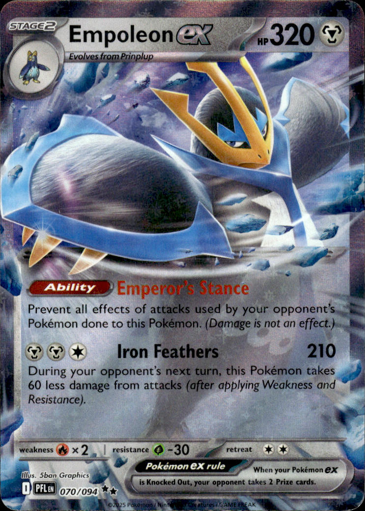 Empoleon ex - Phantasmal Flames #70/94 - Near Mint - Normal