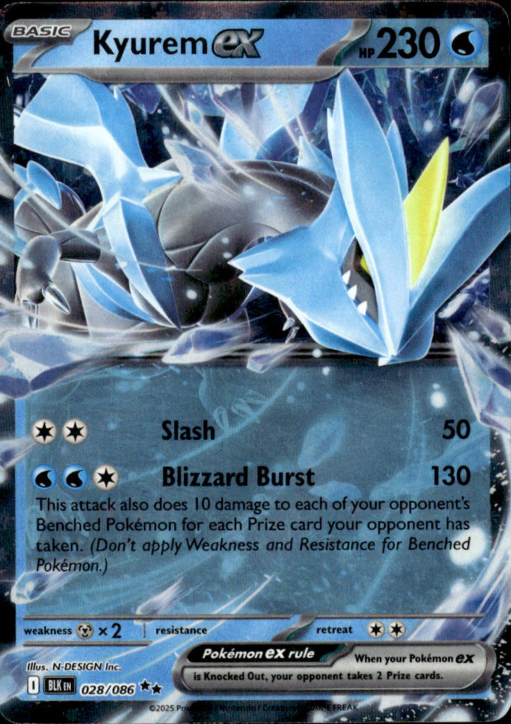 Kyurem ex - Black Bolt #28/86 - Near Mint - Normal