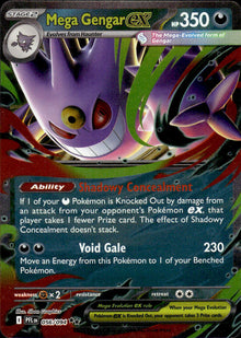 Mega Gengar ex - Phantasmal Flames #56/94 - Near Mint - Normal