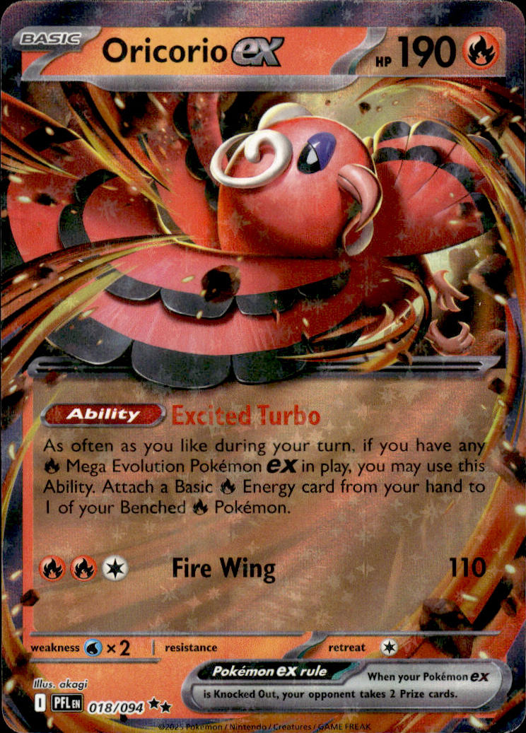 Oricorio ex - Phantasmal Flames #18/94 - Near Mint - Normal
