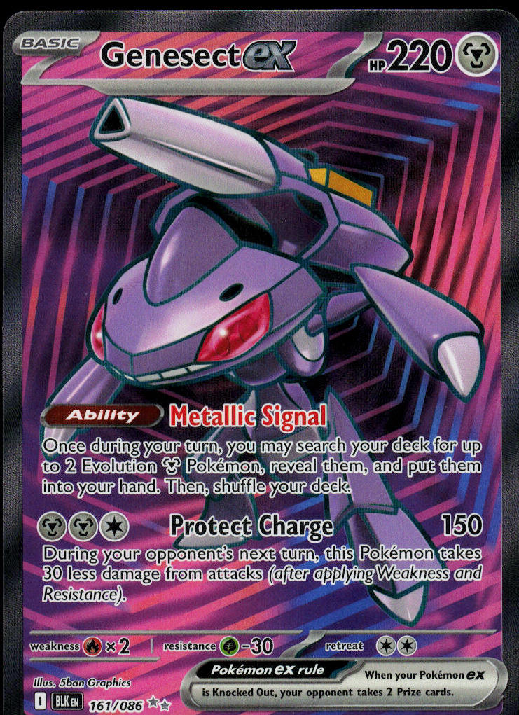 Genesect ex - Black Bolt #161/86 - Near Mint - Normal