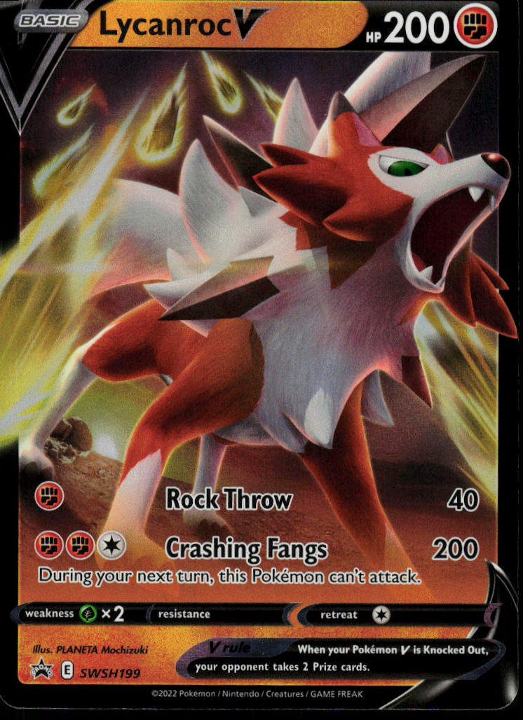Lycanroc V - SWSH Black Star Promos #SWSH199 - Near Mint - Normal