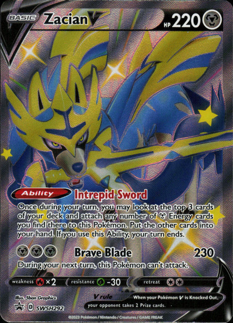 Zacian V - SWSH Black Star Promos #SWSH292 - Near Mint - Normal