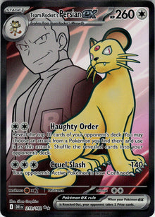 Team Rocket's Persian ex - Destined Rivals #219/182 - Near Mint - Normal