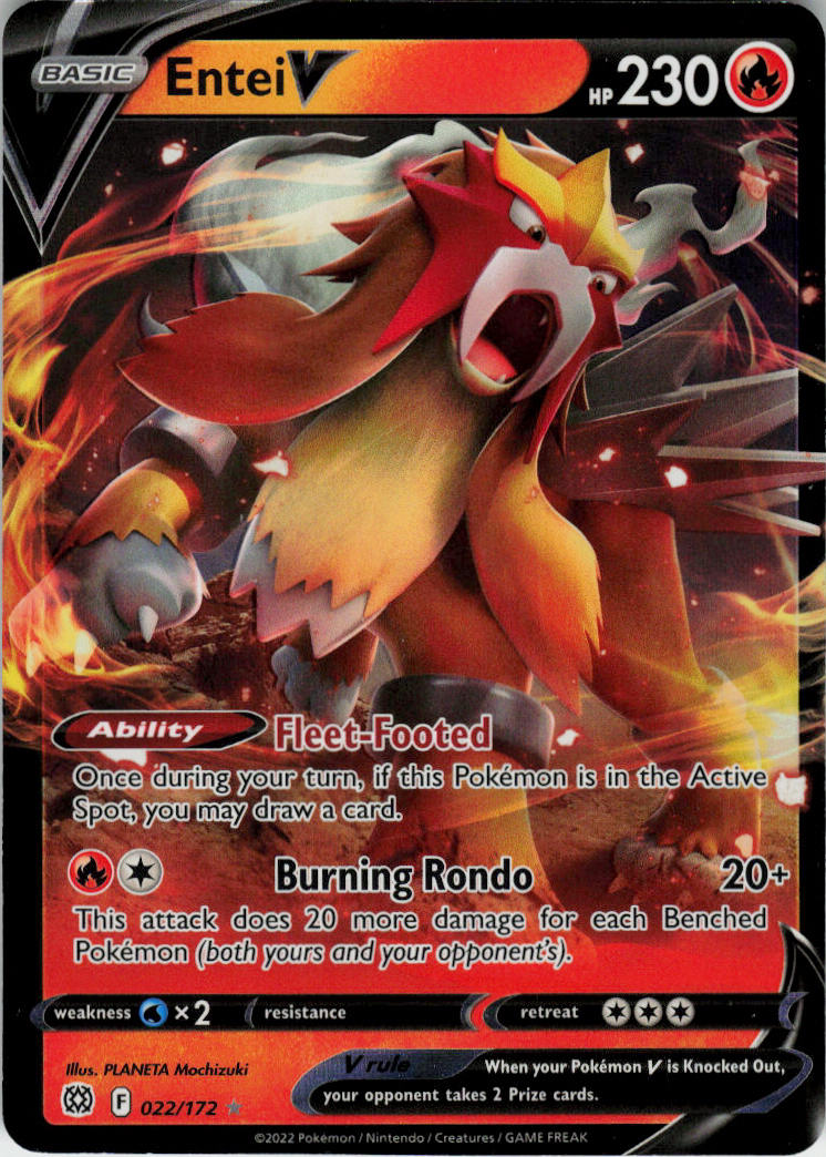 Entei V - #22/172 - Near Mint - Normal