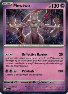 Mewtwo - Scarlet & Violet 151 #150/165 - Near Mint - Normal