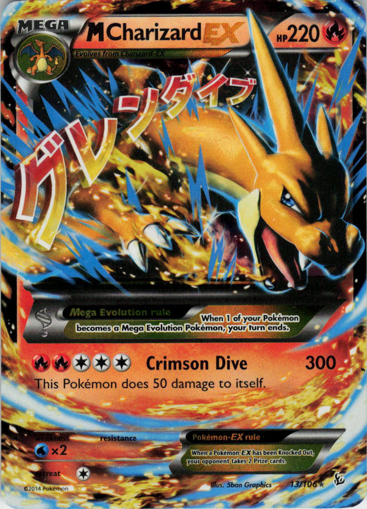 M Charizard EX - Flashfire #13/106 - Near Mint - Normal