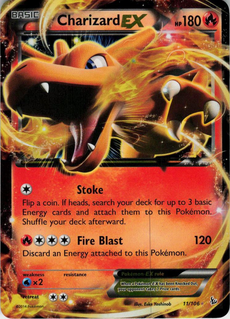 Charizard EX - Flashfire #11/106 - Near Mint - Normal
