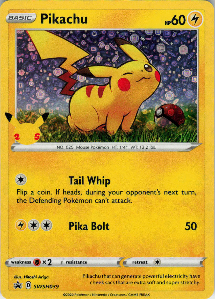 Pikachu - SWSH Black Star Promos #SWSH039/307 - Near Mint - Normal