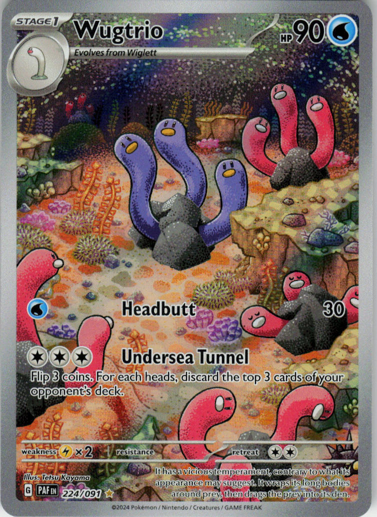 Wugtrio - Paldean Fates #224/91 - Near Mint - Normal