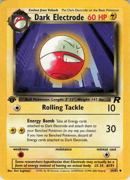 Dark Electrode - Team Rocket #34/82 - Near Mint - Normal