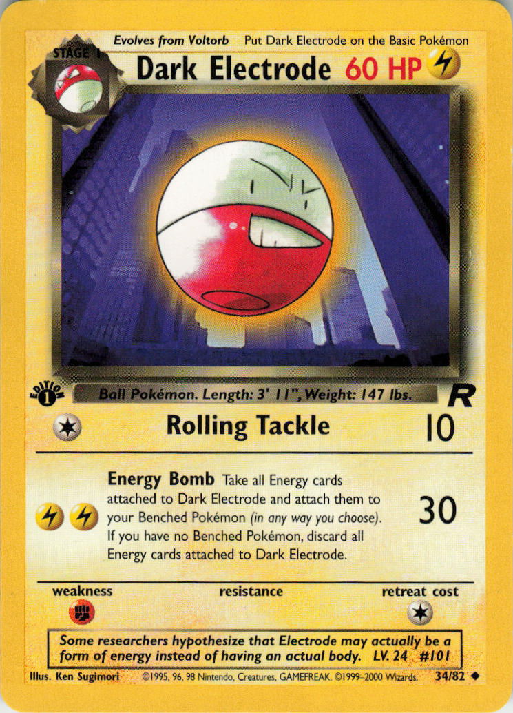 Dark Electrode - Team Rocket #34/82 - Near Mint - Normal