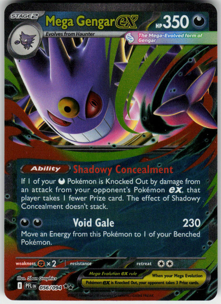 Mega Gengar ex - Phantasmal Flames #056/94 - Near Mint - Normal