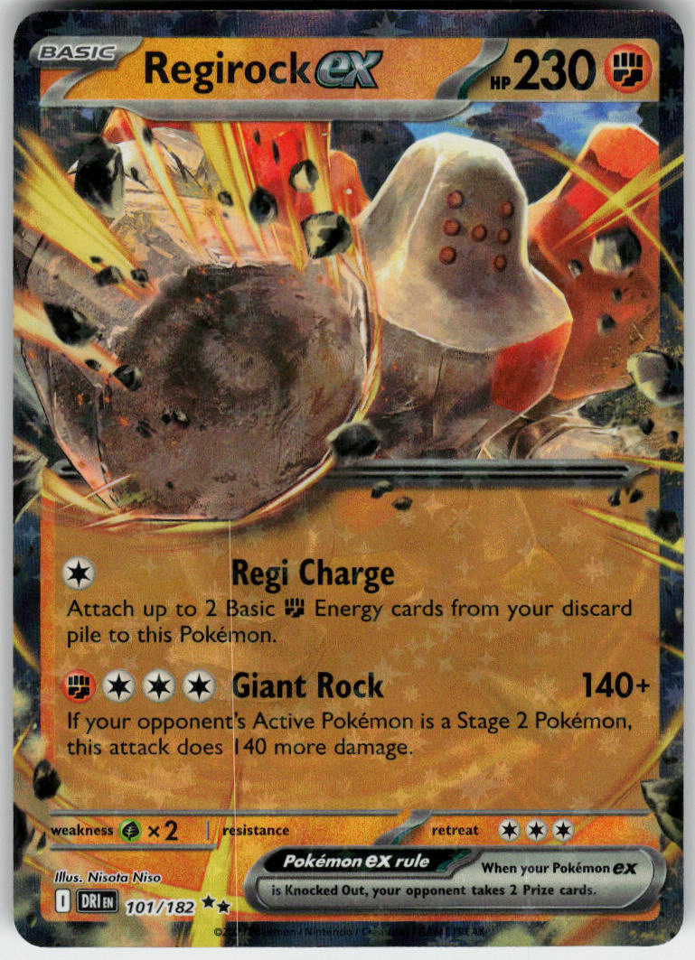 Regirock ex - Destined Rivals #101/182 - Near Mint - Normal