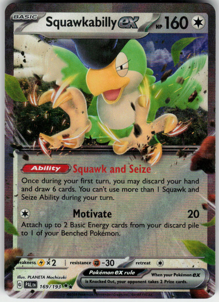 Squawkabilly ex - Paldea Evolved #169/193 - Near Mint - Normal