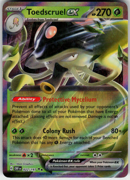 Toedscruel ex - Obsidian Flames #022/197 - Near Mint - Normal