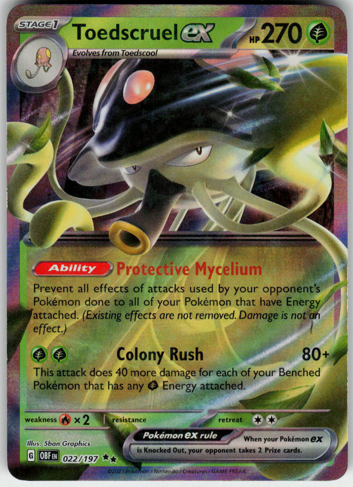 Toedscruel ex - Obsidian Flames #022/197 - Near Mint - Normal