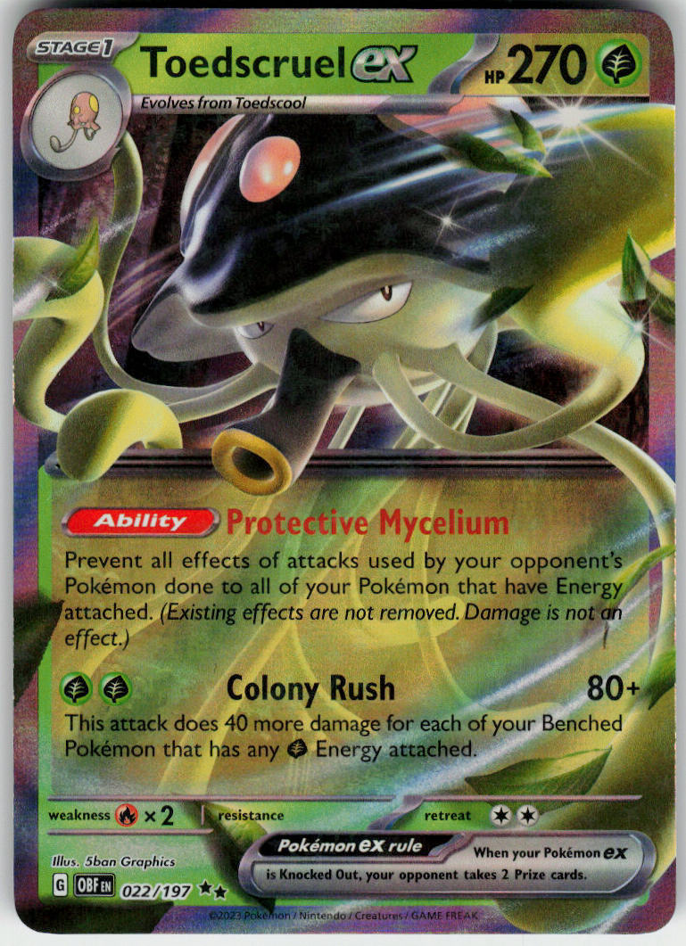Toedscruel ex - Obsidian Flames #022/197 - Near Mint - Normal