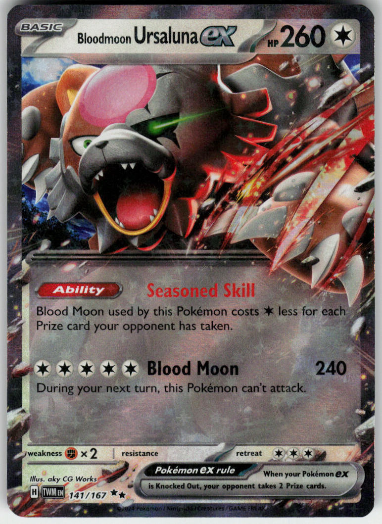 Bloodmoon Ursaluna ex - Twilight Masquerade #141/167 - Near Mint - Normal