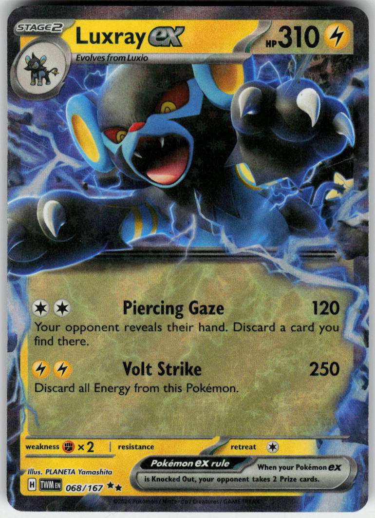 Luxray ex - Twilight Masquerade #068/167 - Near Mint - Normal