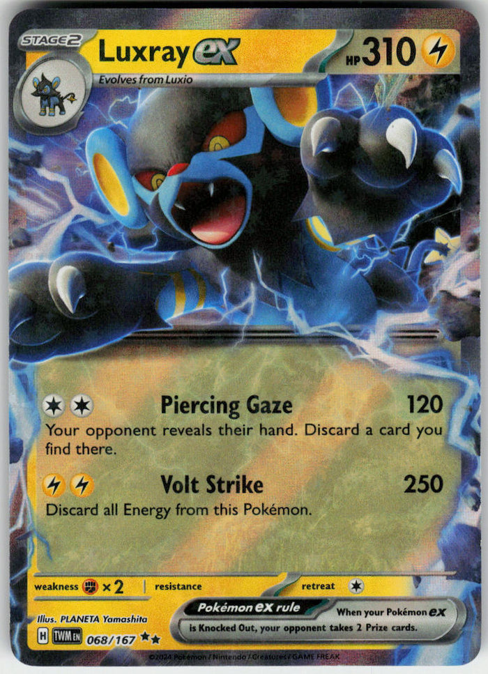 Luxray ex - Twilight Masquerade #068/167 - Near Mint - Normal